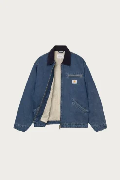 Carhartt Work In Progress OG Detroit Jacket - Blue/Dark Navy Stone Washed< Coats, Jackets, And Vests
