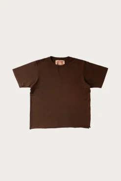 Monostereo On The Farm Raw Hem Tee - Cocoa< Tees And Sweats