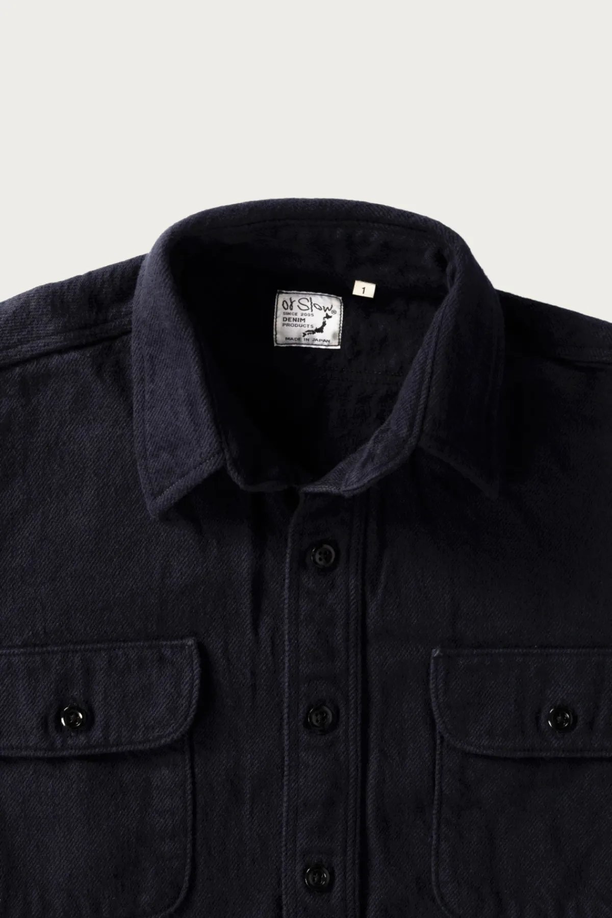 orSlow Organic Cotton Relax Fit Flannel Shirt - Navy< Pants