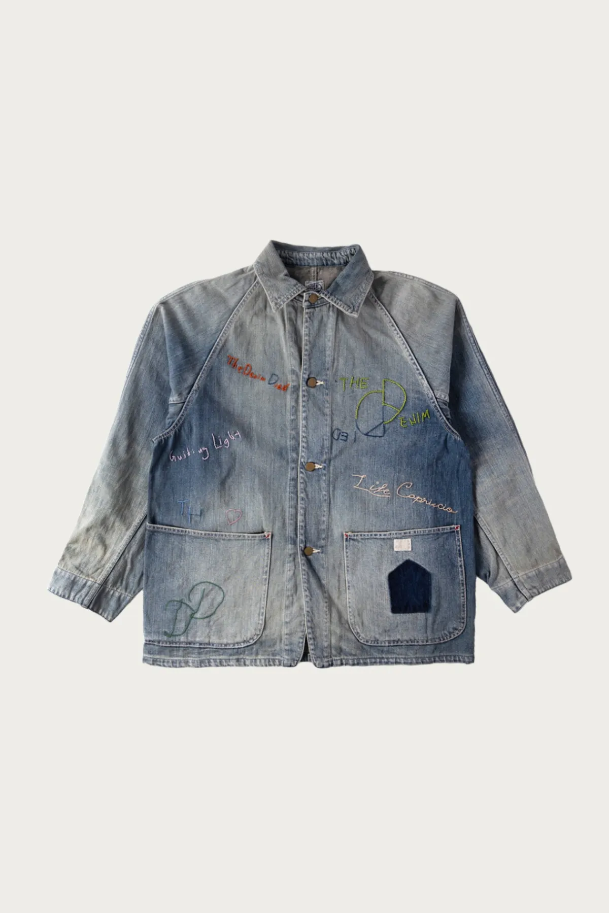 Kapital 12oz Denim CACTUS Coverall (Memorial Embroidery Model) - Indigo< Coats, Jackets, And Vests