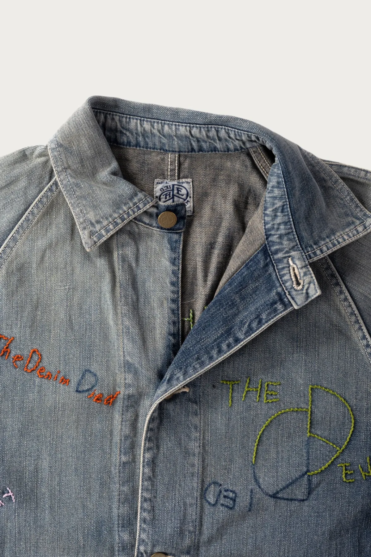 Kapital 12oz Denim CACTUS Coverall (Memorial Embroidery Model) - Indigo< Coats, Jackets, And Vests