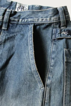 Kapital 14oz Denim FATIGUE Baggy Pants (RUSHFIELD Remake) - Indigo< Pants