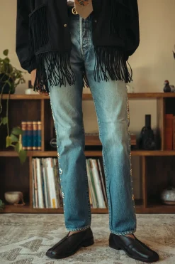 Kapital 14oz Denim 5p MONKEY CISCO (STUDS) - Indigo< Denim