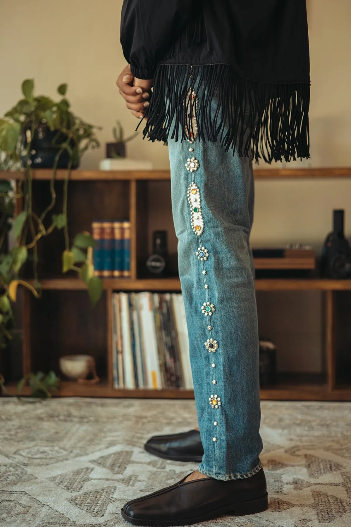 Kapital 14oz Denim 5p MONKEY CISCO (STUDS) - Indigo< Denim