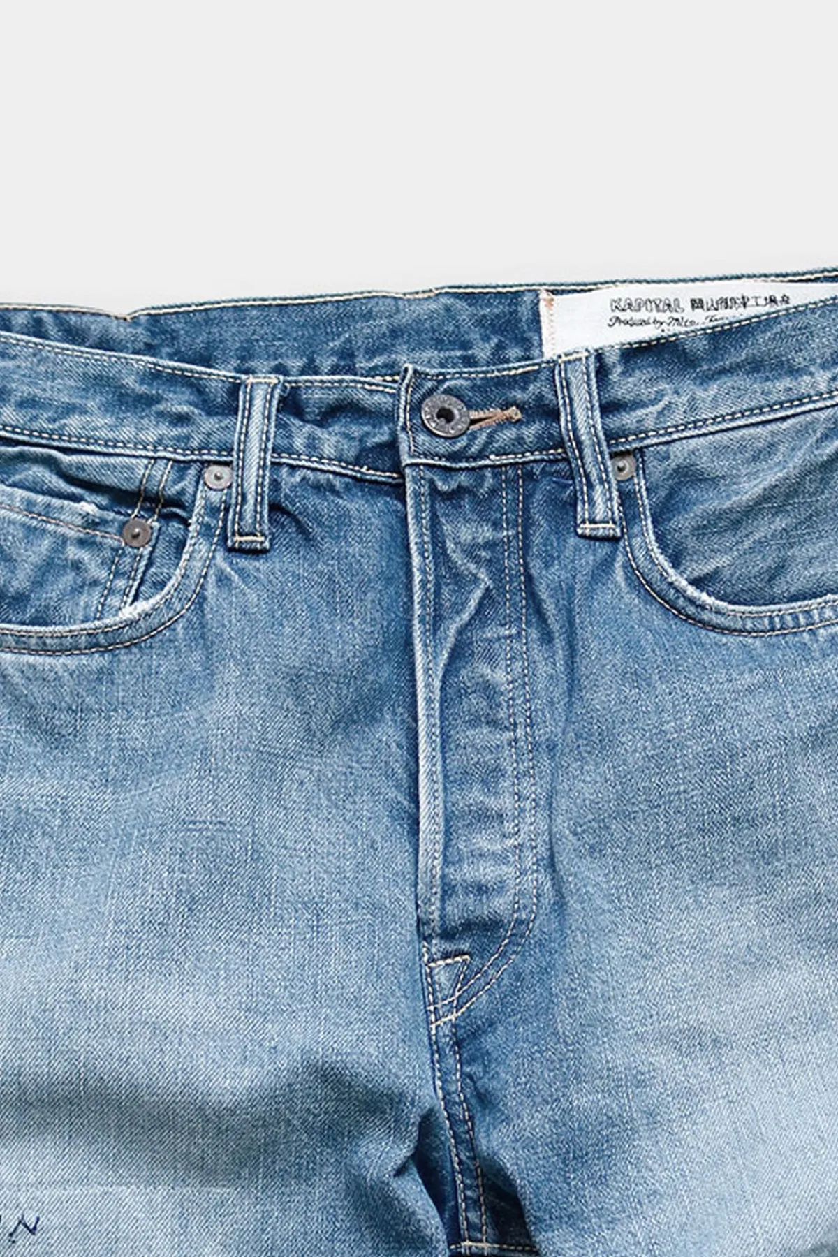Kapital 14oz Denim 5P MONKEY CISCO (3YearsFade) - Indigo< Denim