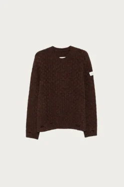 MM6 Maison Margiela Patterned Sweater - Grey/Orange< Sweaters