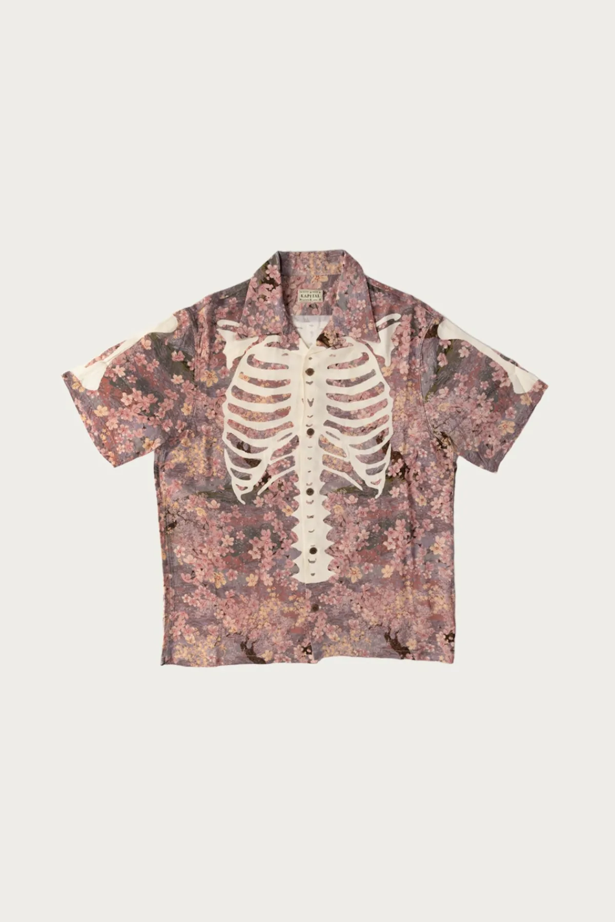 Kapital Rayon SAKURA-BONE Aloha Shirt - Grey< Shirts