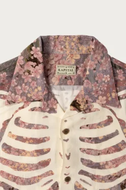 Kapital Rayon SAKURA-BONE Aloha Shirt - Grey< Shirts