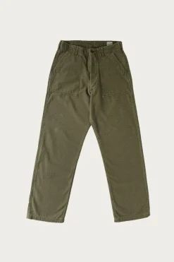 orSlow Real Used Wash Vintage Fit Fatigue Pants - Dark Olive Stone< Pants