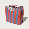 Puebco Recycled Plastic Stripe Bag Square - Orange/Pink< Accessories