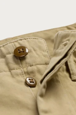 RRL Repaired Chino Field Pant - New Military Khaki w/ Repairs< Pants