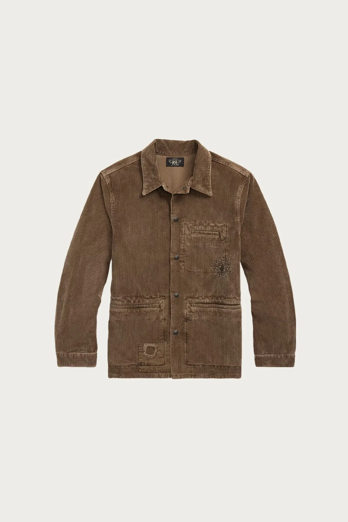 RRL Repaired Corduroy Overshirt - Repaired Brown< Shirts