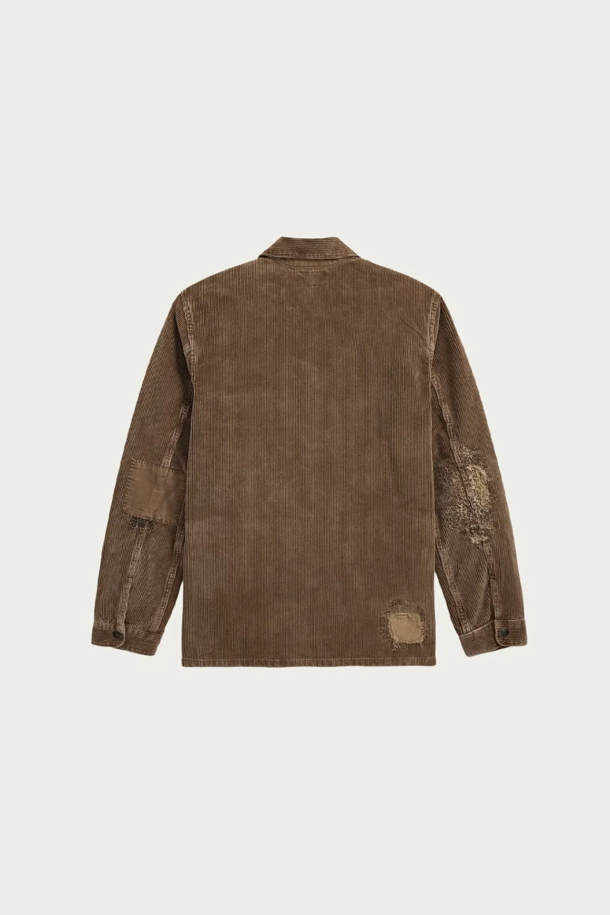 RRL Repaired Corduroy Overshirt - Repaired Brown< Shirts