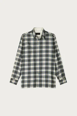MM6 Maison Margiela Reversible Flannel Shirt - Black/Blue< Shirts