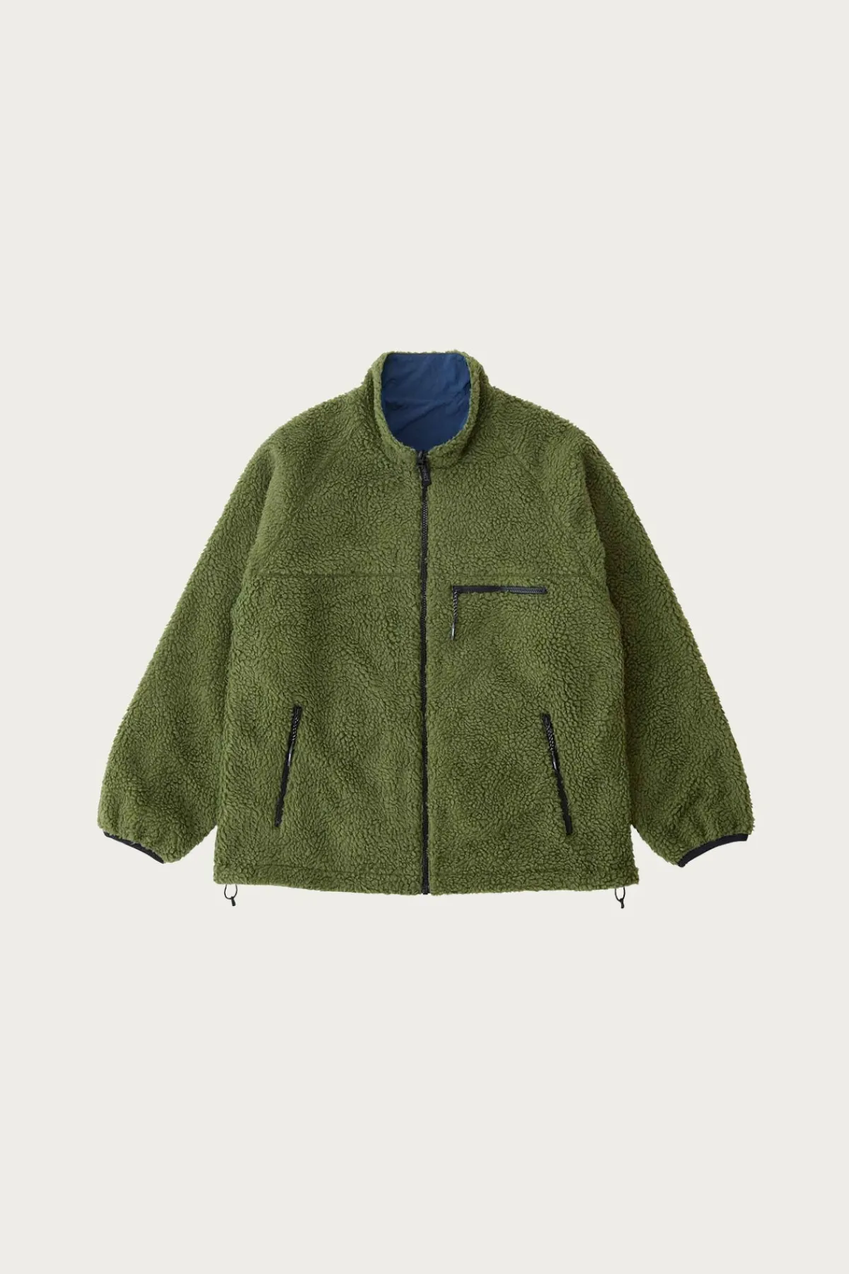 Gramicci Reversible Sherpa Jacket - Olive/Dusty Navy< Coats, Jackets, And Vests