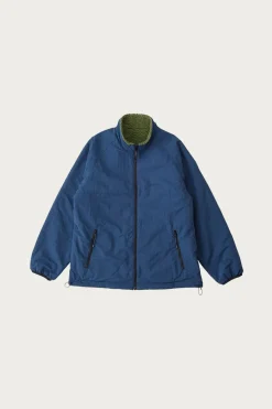 Gramicci Reversible Sherpa Jacket - Olive/Dusty Navy< Coats, Jackets, And Vests