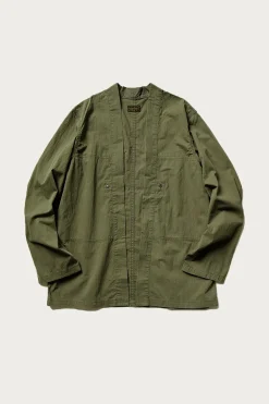 Kapital Rip Stop Aviator KAKASHI Shirt - Khaki< Coats, Jackets, And Vests