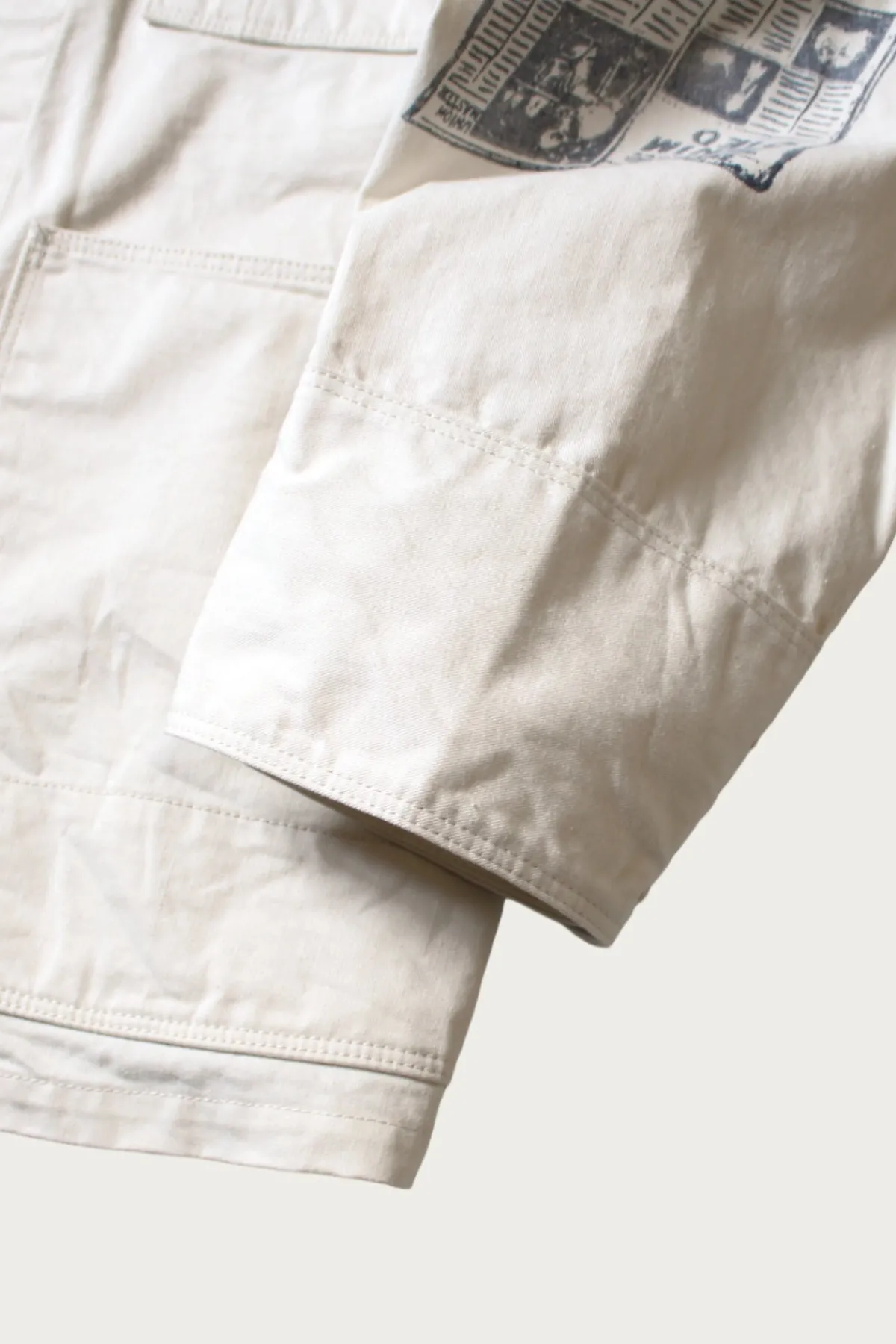 Kapital Rough-Face Twill CACTUS BEER JKT (Memorial Paint Model) - Natural< Coats, Jackets, And Vests
