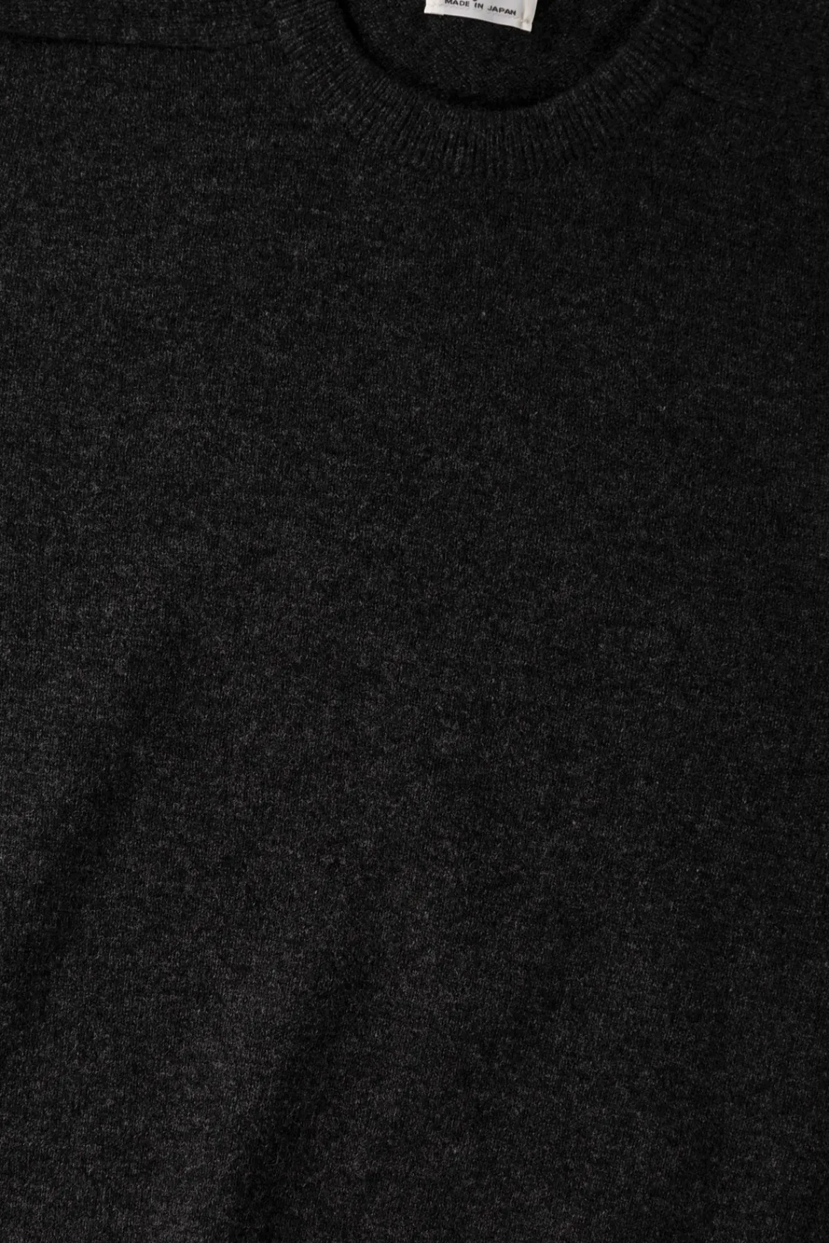orSlow Simple Crew Neck Sweater Crafted in Japan - Charcoal Grey< Sweaters
