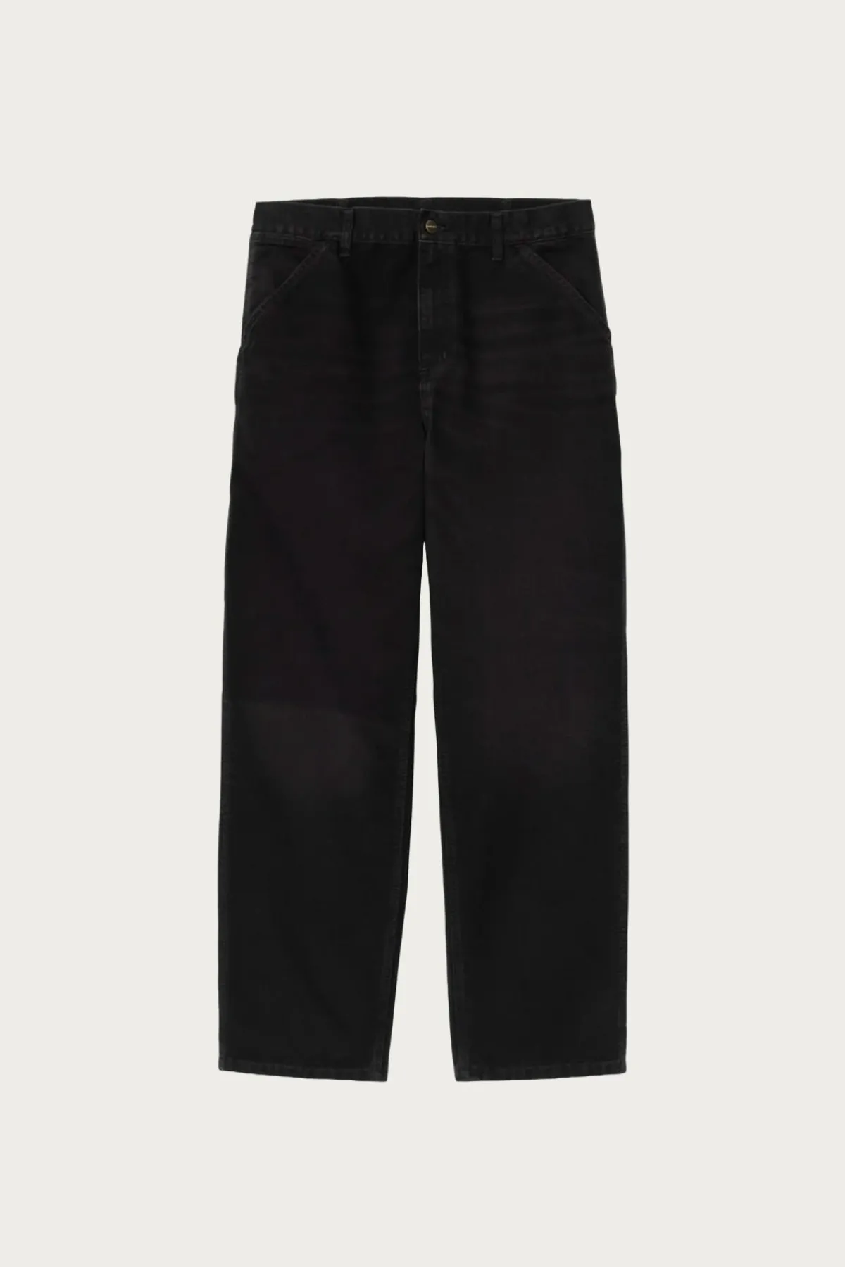 Carhartt Work In Progress Single Knee Pant - Black Stone Canvas< Pants