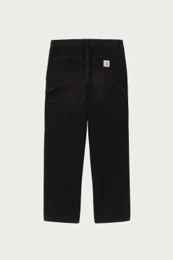 Carhartt Work In Progress Single Knee Pant - Black Stone Canvas< Pants