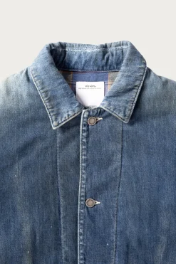 Visvim SS Coverall Down DMGD - Indigo< Coats, Jackets, And Vests