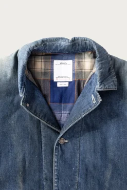 Visvim SS Coverall Down DMGD - Indigo< Coats, Jackets, And Vests