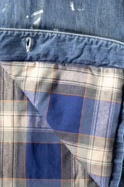 Visvim SS Coverall Down DMGD - Indigo< Coats, Jackets, And Vests