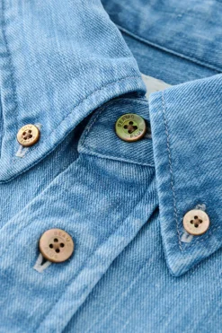 Beams Plus Studio Nicholson x Beams+ Lisa Denim Shirt - Faded Wash< Shirts