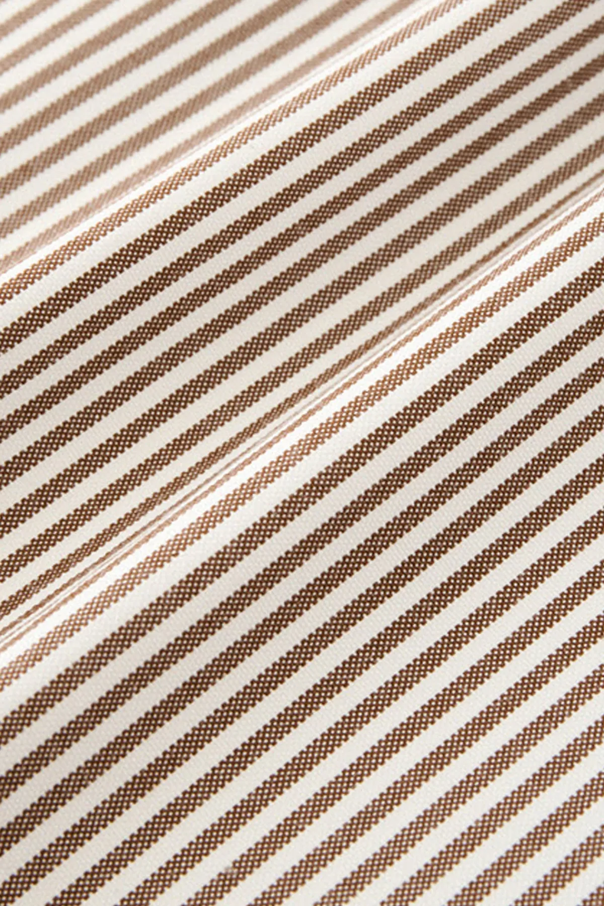 Beams Plus Studio Nicholson x Beams+ Lisa Oxford Shirt - Brown/White Stripe< Shirts