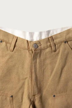 Monostereo Suede Paint Work Pant - Brown< Pants