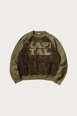 Kapital 30/-SWTxFur GRIZZLY SWT (SPEAKEASY ) - Khaki< Tees And Sweats