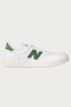 New Balance T500 - White/Dark Alpine Green< Footwear