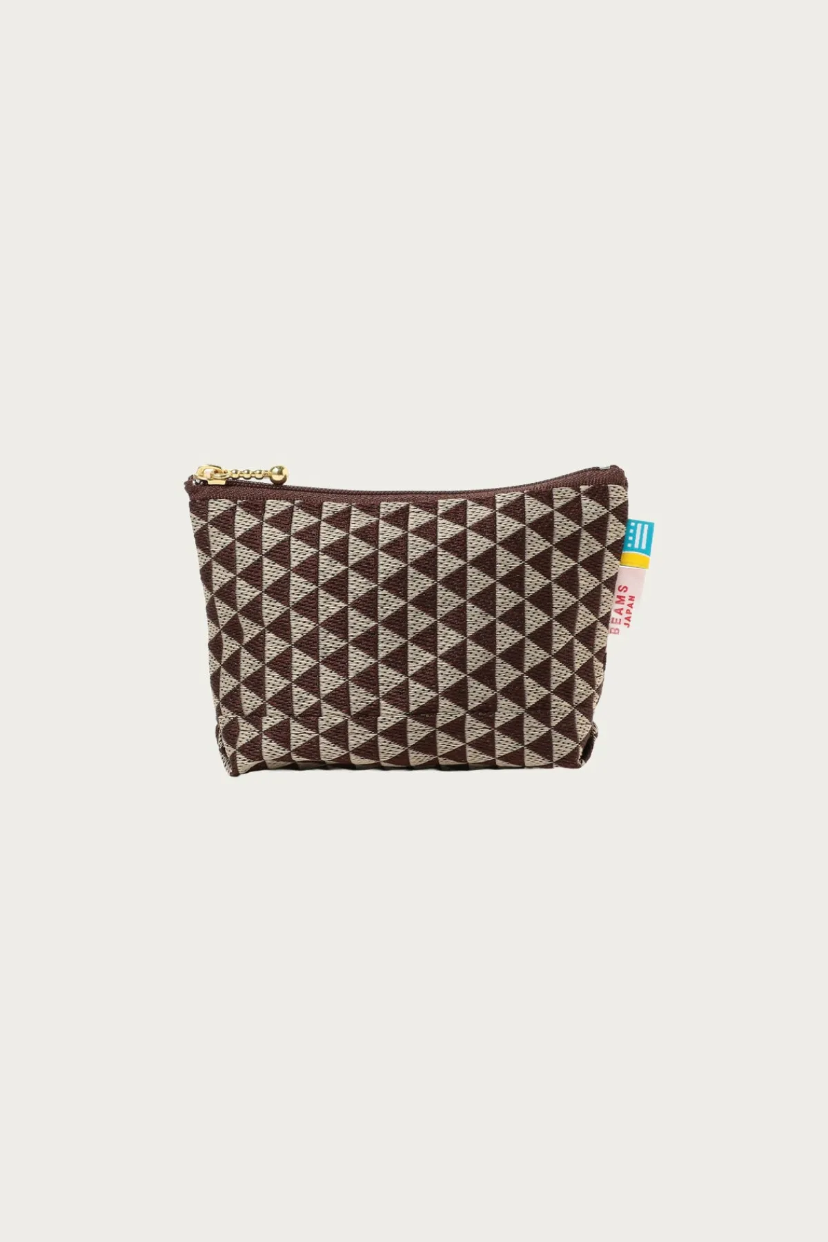 Beams Japan Takata x Flat Tatami Pouch - Brown/White< Accessories