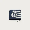 Kapital THUMB-UP BONE BAND ZIP Wallet - Navy< Accessories