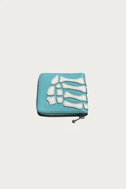 Kapital THUMB-UP BONE BAND ZIP Wallet - Powder Blue< Accessories