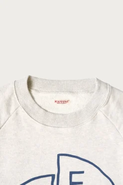 Kapital TOP SWT Knit Raglan Crew SWT (TH.D.D.PEACE) - Natural< Sweaters