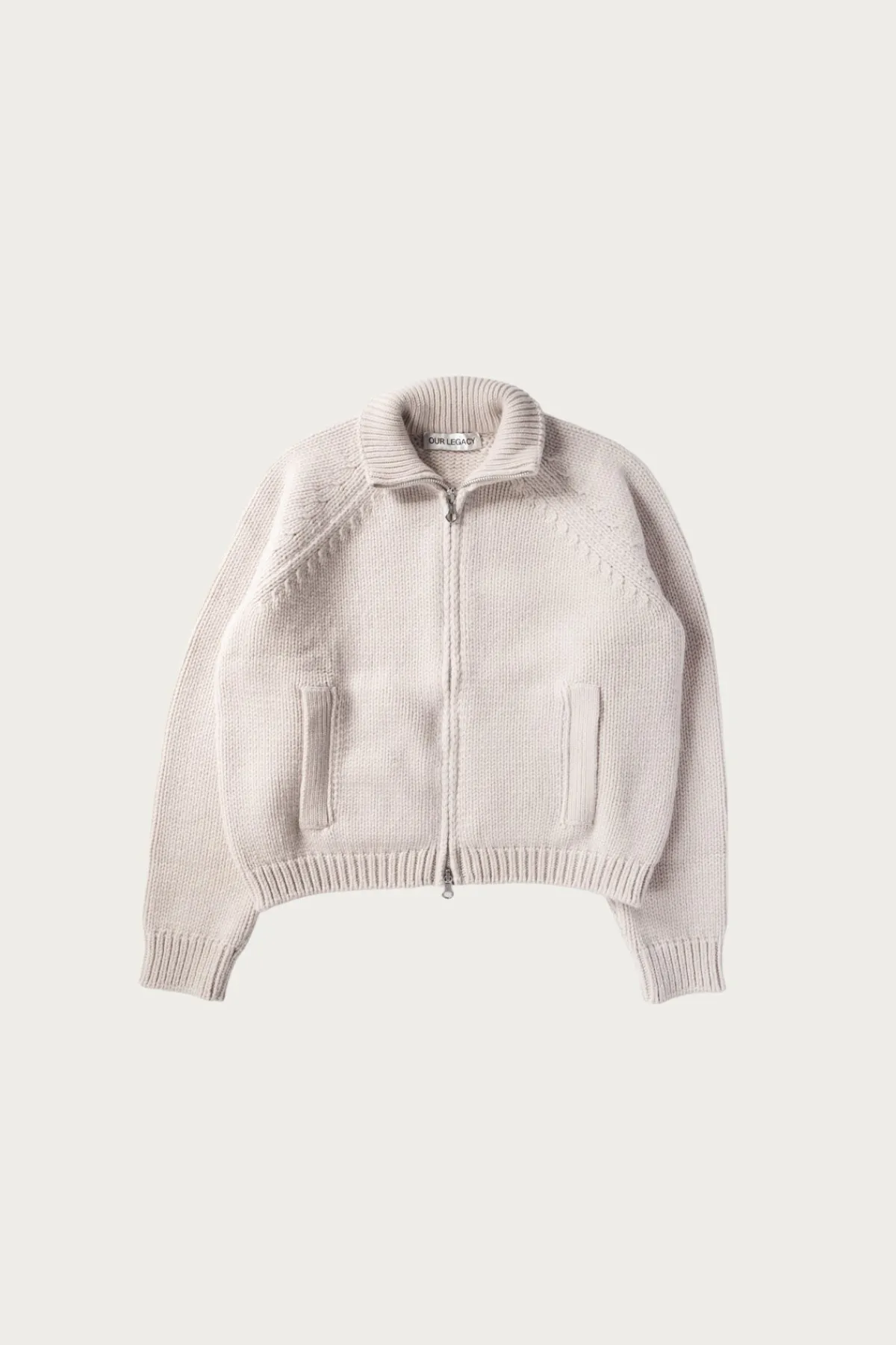 Our Legacy Ultra Zip Cardigan - Bone Low Twist Merino< Sweaters