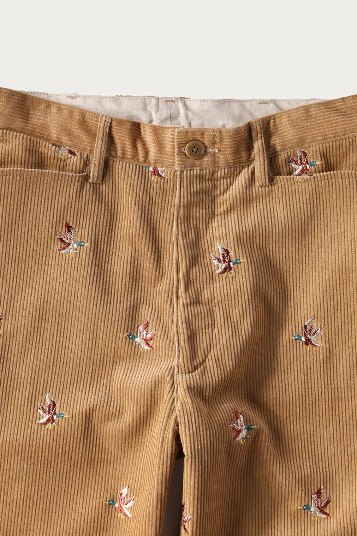 Kapital 8W Corduroy Embroidered Duck FRISKO Pants - Beige< Pants