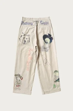 Kapital 14W Corduroy IVY Pants (Memorial Paint Model) - Beige< Pants