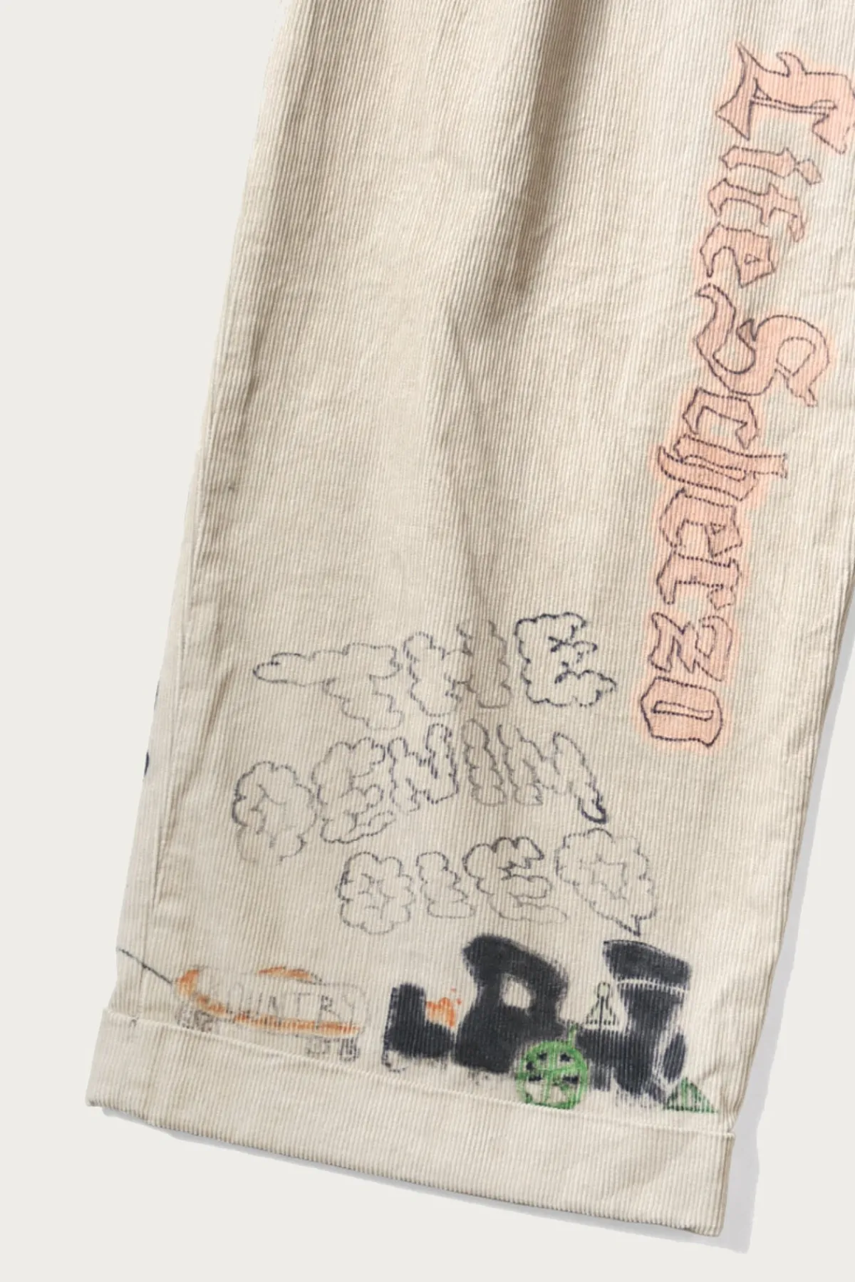 Kapital 14W Corduroy IVY Pants (Memorial Paint Model) - Beige< Pants