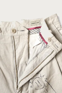 Kapital 14W Corduroy IVY Short Pants (Memorial Paint Model) - Beige< Shorts