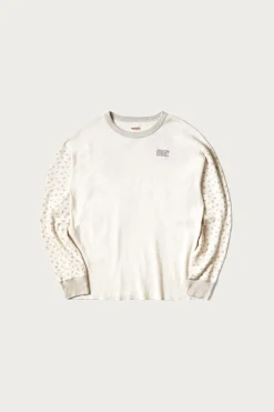 Kapital Waffle Jersey Calico Print 2TONES Long Sleeve T ( Embroidery) - Pink< Shirts