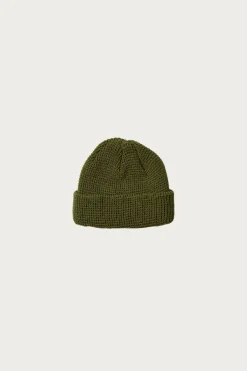 Rototo Waffle Watch Cap - Olive Green< Accessories