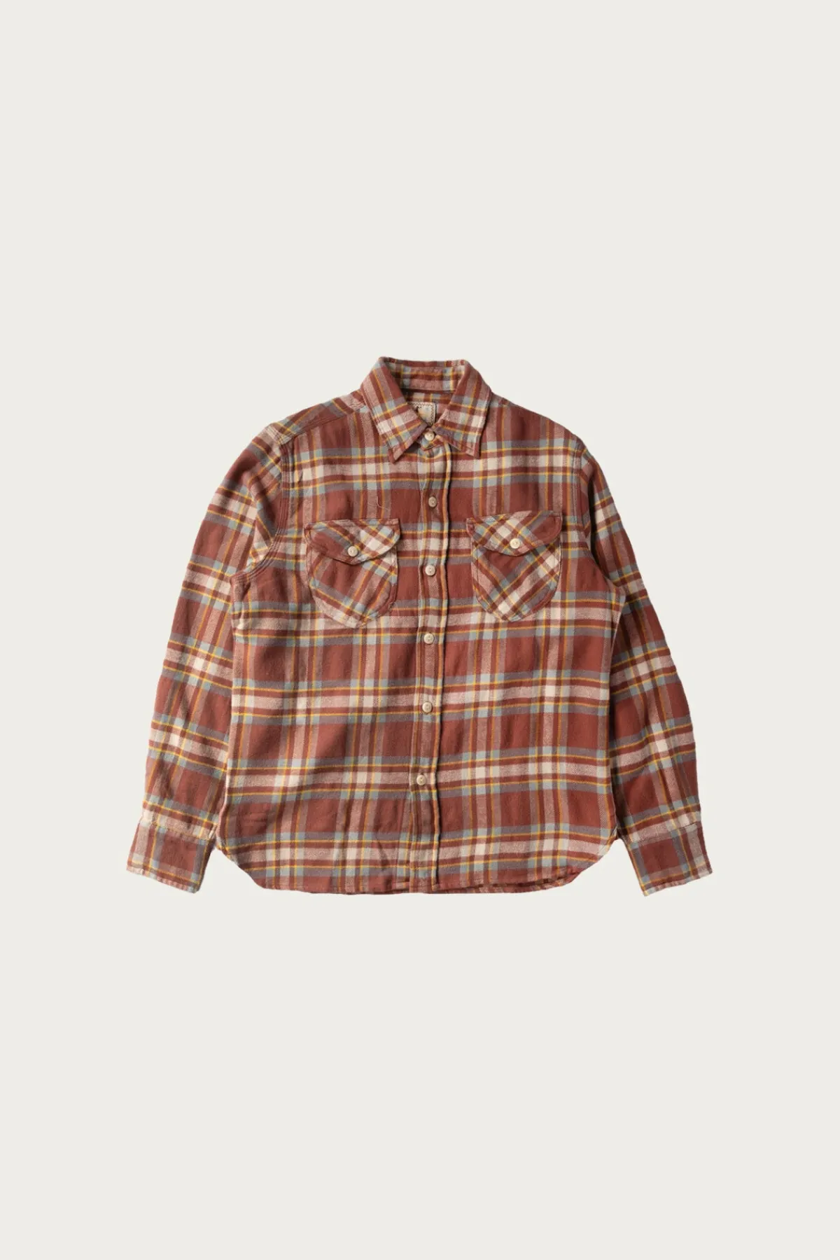 Wythe Washed Flannel Workshirt - Autumn Rust< Shirts