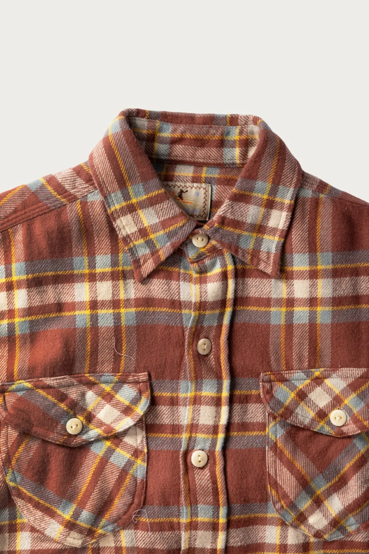 Wythe Washed Flannel Workshirt - Autumn Rust< Shirts