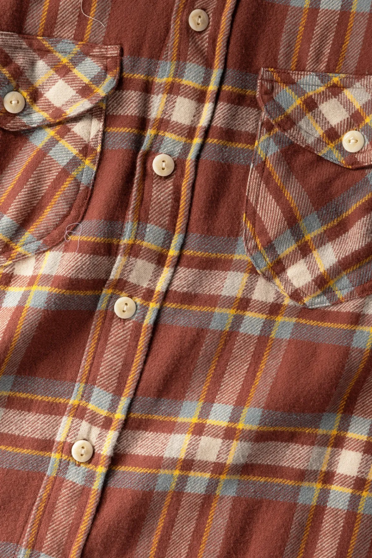 Wythe Washed Flannel Workshirt - Autumn Rust< Shirts