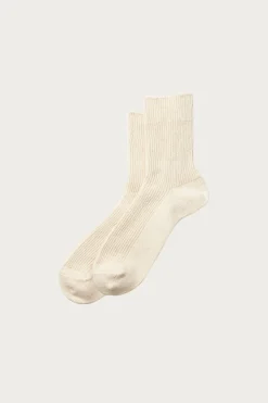 Rototo Washi/Recycled Cotton Rib Crew Socks - Raw< Accessories