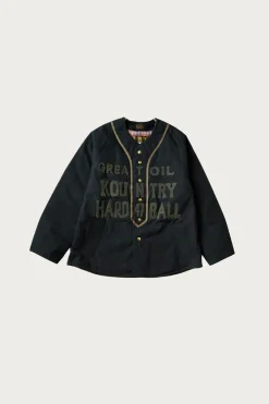Kapital Weather Cotton Oil Coating Baseball Blouson - Black< Coats, Jackets, And Vests