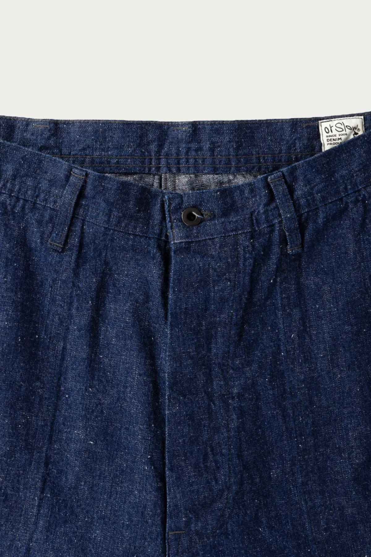 orSlow Wide Fit US Navy Denim Utility Pants - One Wash< Denim